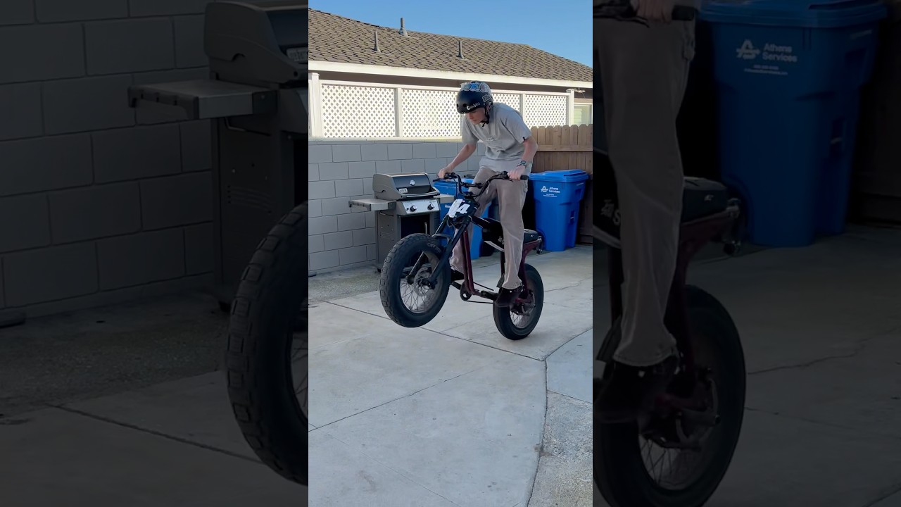 Super 73 Wheelie Progress day 2 (Crash💀)