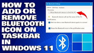 how to add or remove bluetooth icon on taskbar in windows 11 [guide]