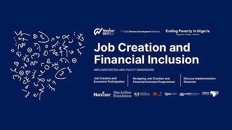 Job Creation and Financial Inclusion - Breakout Session
