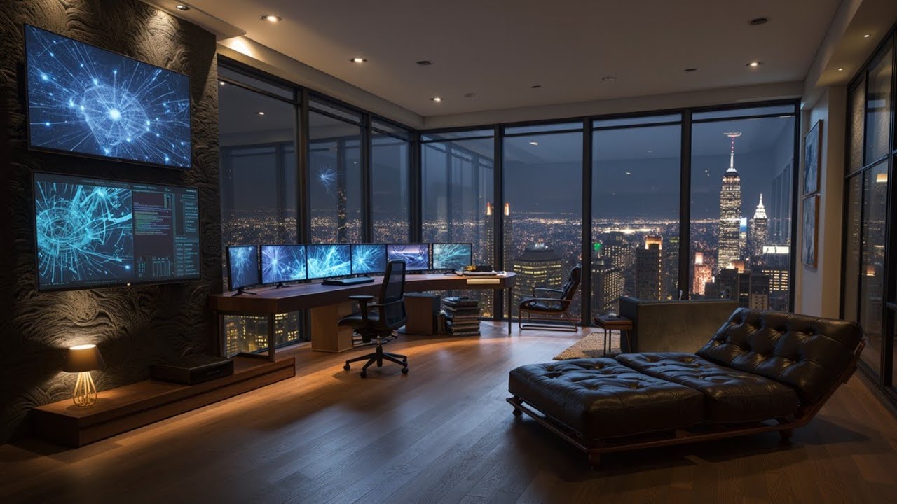 Музыка для глубокой работы | Фокус на кодировании и учебе | Футуристическая атмосфера ночного города