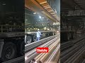 Unloading steel bars with magnetic crane