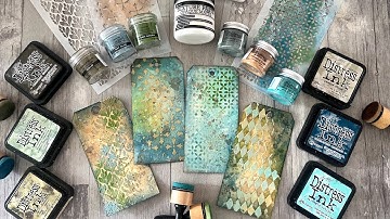 A few minutes of fun - with embossed stencilled texture