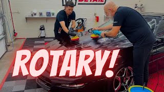 How to safely wash and ROTARY POLISH black paint! #rotary #polishing #howtodetailacar