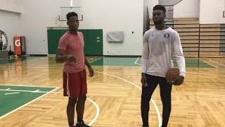 Playing Boston Celtics Jaylen Brown 1 on 1 *must watch*