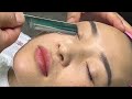 💈ASMR|shave the fuzz and dead skin off the beauty's face will help enhance her makeup.