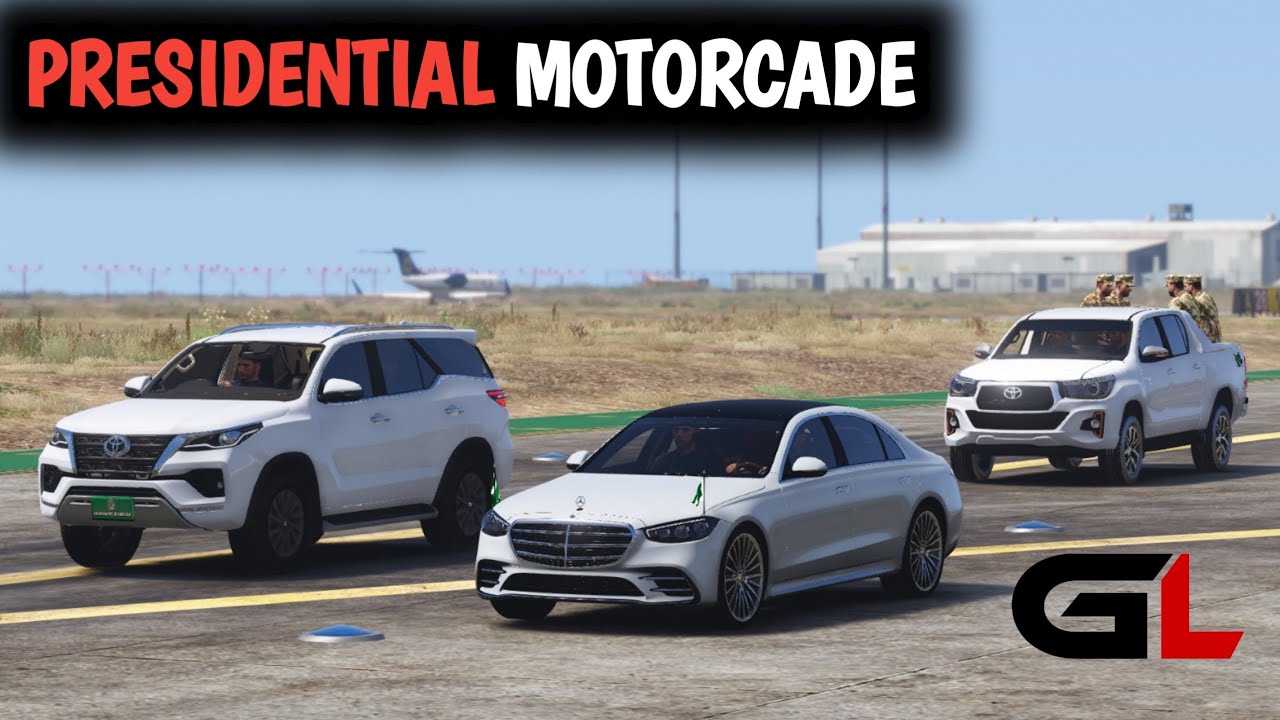GTA 5 - Presidential Motorcade | President Michael Arrives at Police Headquarters 