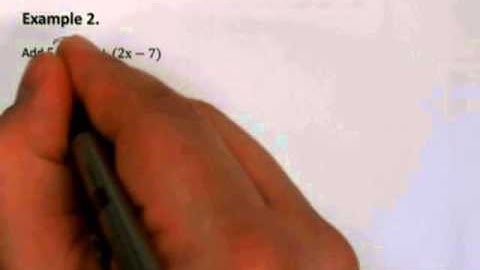 5.6 Add Linear Expressions