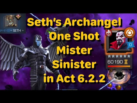 Act 6.2.2 – Seth’s insane one shot with Archangel vs Mister Sinister | Marvel Contest of Champions