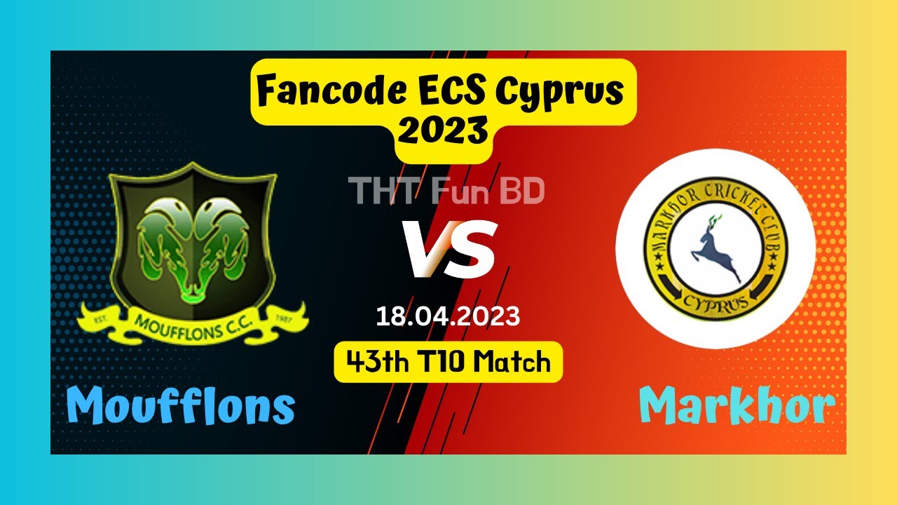 Moufflons Vs Markhor CYM v MAR Fancode ECS Cyprus Live Score Streaming and Updates 2023