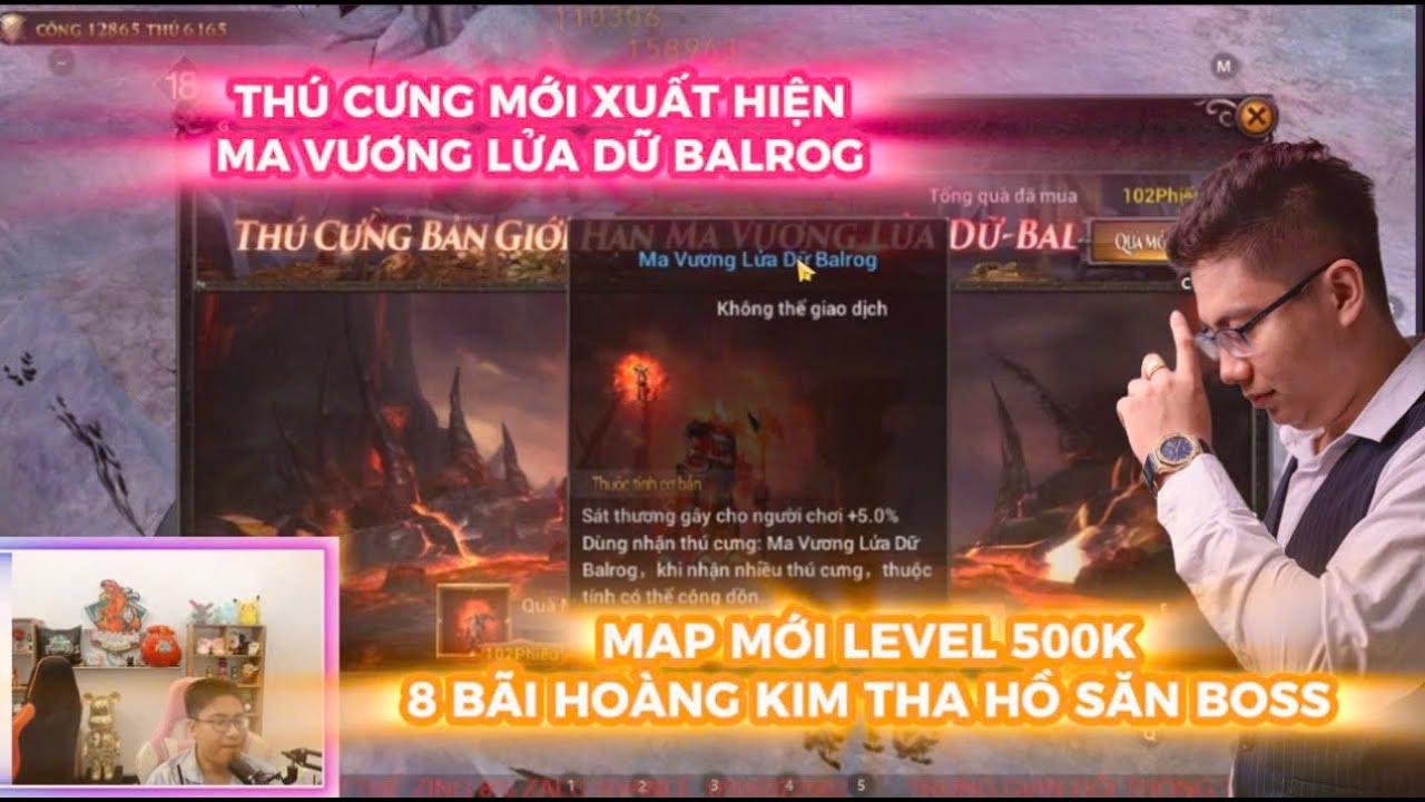 MU LỤC ĐỊA VNG : THÚ CƯNG MỚI - MA VƯƠNG LỬA DỮ BALROG - MAP MỚI LEVEL ...