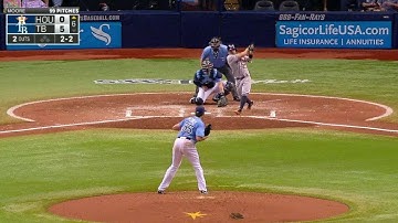 HOU@TB: Altuve grounds a single for his second hit