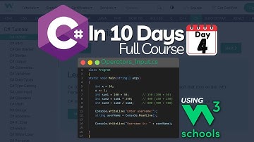 C# Full Course in 10 Days using W3Schools | Day-4 of W3Schools C# Tutorial