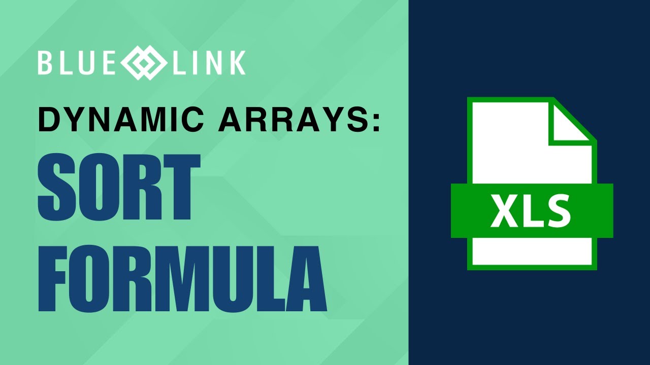 How to Sort Business Data in Excel Using Dynamic Arrays - YouTube