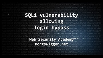 portswigger.net - Lab: SQLi vulnerability allowing login bypass