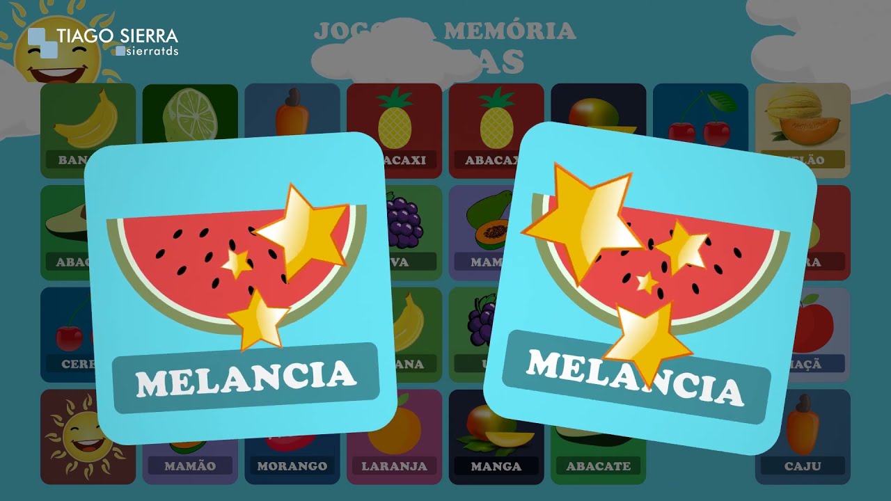 Jogo Da Memória Frutas - 2044 - Brincadeira De Criança - Real