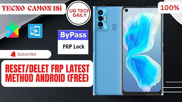100% Effortless FRP Bypass Tecno camon 18i(CG6) Unlock Working  free without PC method 2023