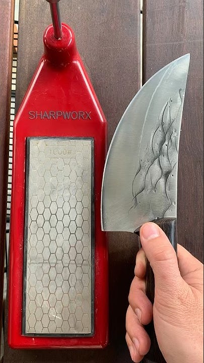HOW TO SHARPEN A CHEFS KNIFE with SHARPWORX MASTER SHARPENER 
