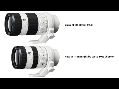 New Sony 70-200mm f/4.0 G macro II could be up to 30% more compact than the predecessor!