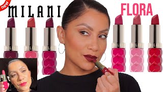 *new* MILANI COLOR FETIST LIPSTICK FLORA EDITION + NATURAL LIGHTING LIP SWATCHES | MagdalineJanet