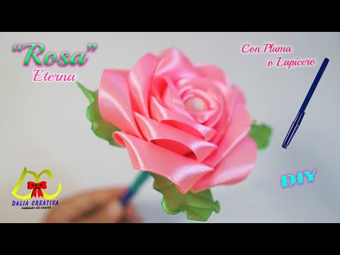 Cómo Hacer Rosa Eterna PERFECTA de Listón/Organza🌹/Dia de las MADRES🥰/  Increible truco de PETALOS😲 