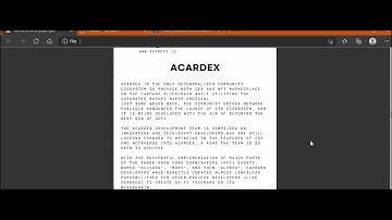 Join ACARDEX for trading Cardano Native Tokens