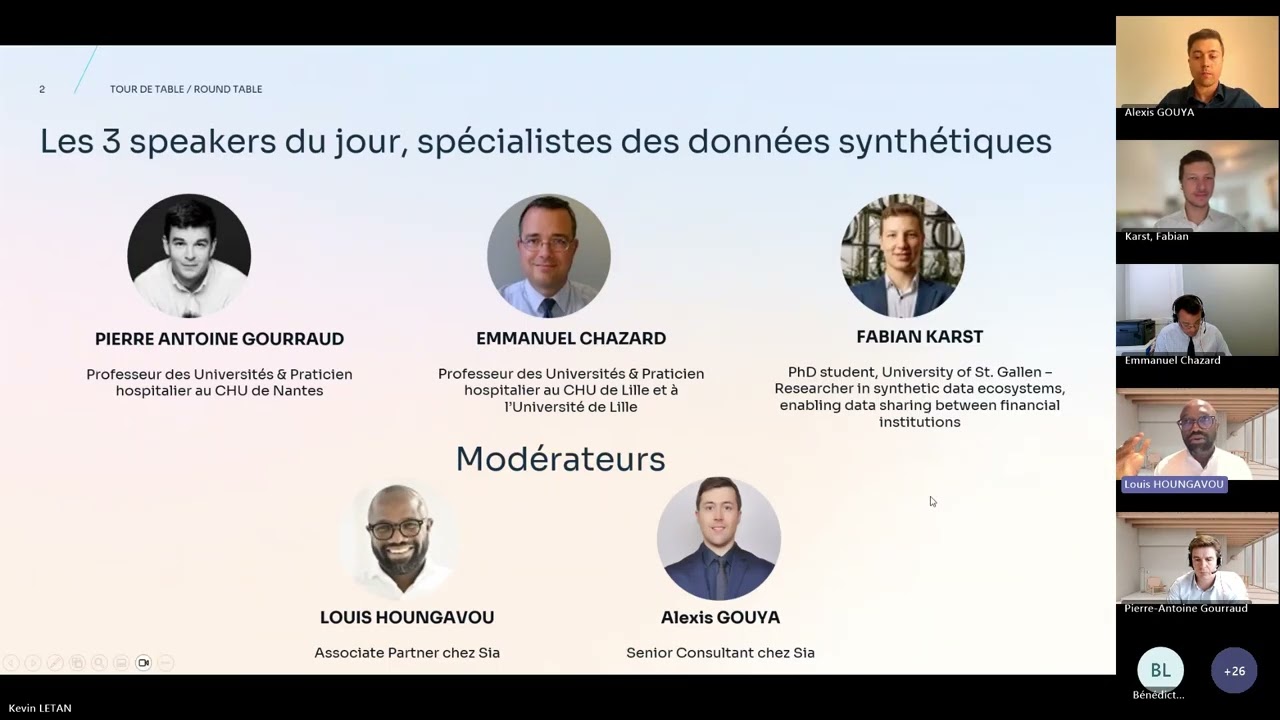 Webinaire sur les données synthétiques