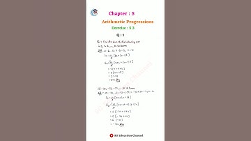 Class 10th Maths Chapter 5 Arithmetic Progressions Exercise : 5.3 Q : 1, 2 | New NCERT | CBSE BOARD