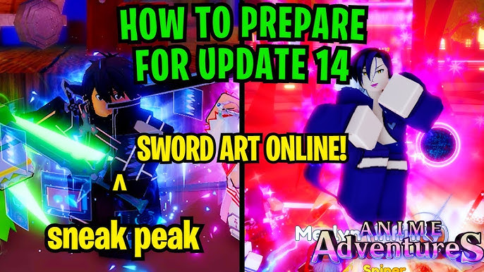 UPDATE 14 OFFICIAL TIME COMFIRMED SNEAK PEAK(SAO)ANIME ADVENTURES