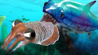 UNLOCKED ICHTHYOSAURUS vs NEW CUTTLEFISH - Feed and Grow Fish - Part 53 | Pungence