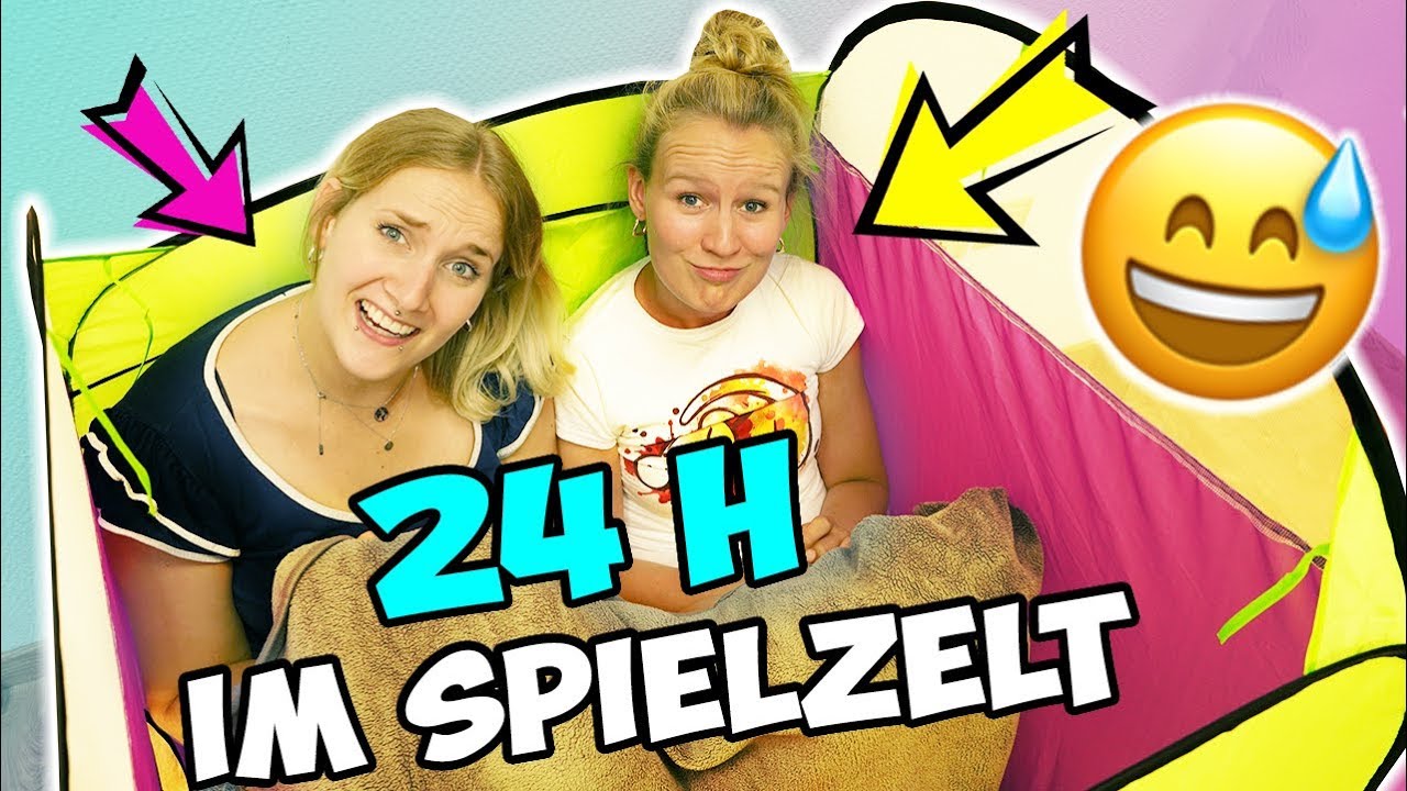 24 STUNDEN IM SPIELZELT - Nina VS Kathi - Wer hält es im 1 Meter Kinderzelt länger aus?