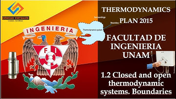 Thermodynamics (Fundamental concepts): Closed and open thermodynamic systems. Boundaries