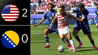 🔥 USA 2-0 Bosnia | Full Match Highlights & All Goals | FIFA World Cup 2026 🇺🇸⚽