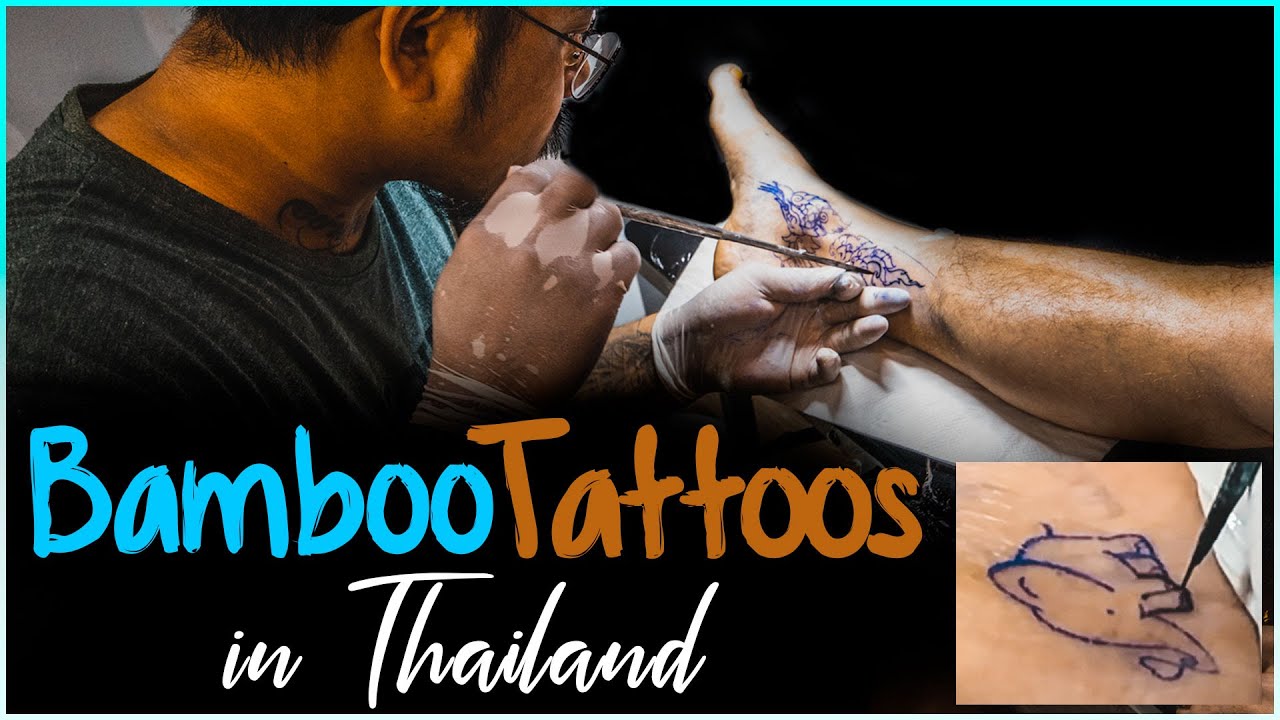 Small tattoo | bamboo | lotus flower | Thailand | ankle | | Tattoo lótus