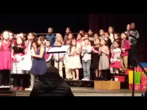 Banta Elementary school 2017 Winter concert-2nd grade sings "A song of peace."