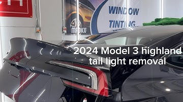 2024 Tesla Model 3 Highland Tail Lights Removal