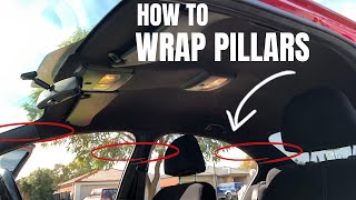 How To Wrap Interior Pillars in Black Headliner Fabric or Stretch Suede