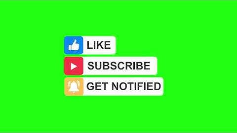 Subscribe Intro, Like, share, and Comment Green Screen
