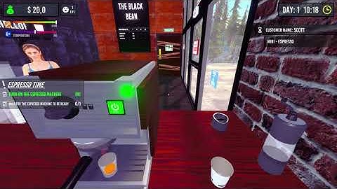 Barista Simulator Gameplay! / Serving My First Customer!