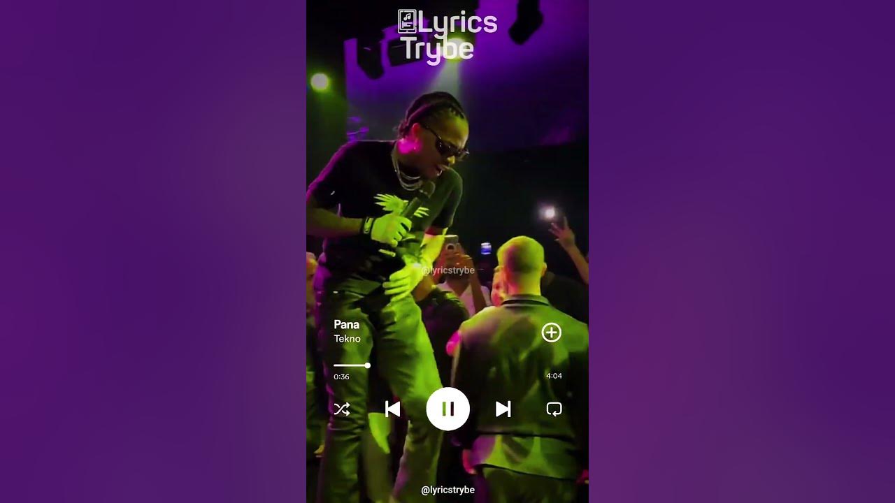 Tekno - Pana (Lyrics) #lyricstrybe #afrobeats