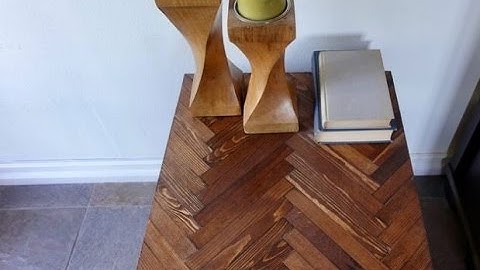 Using Paint Sticks to Create a Herringbone Pattern for a Tabletop - Video Tutorial