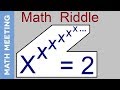 Infinite Exponents Math Riddle Quiz