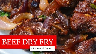 BEEF DRY FRY  | Simple Kenyan Style Dry Fry Beef Recipe with lots of Onions | @cookingwithnimoh