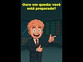 Ouro cai de novo com Fed duro e dólar forte...