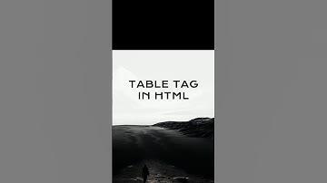 Table tag in HTML #html #table #coding #viral #shorts