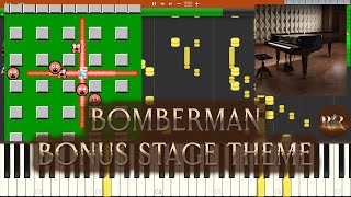 Bomberman Music - Bonus Stage Theme Nes Soundtrack - Synthesia Piano