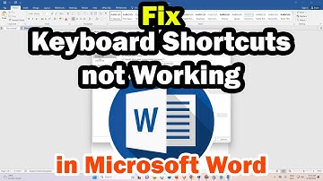 How to Fix Keyboard Shortcuts not Working in Microsoft Word