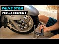 Suzuki Burgman 400 Valve Stem Replacement ** Warning Tip | Mitch's Scooter Stuff
