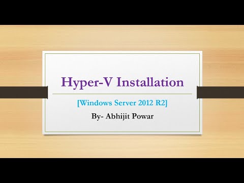 Installing Hyper-V Role