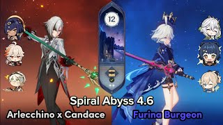 Arlecchino x Candace Vaporize & Furina Burgeon | Genshin Impact Spiral Abyss 4.6