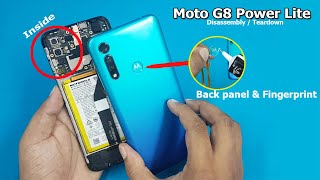 Moto G8 Power Lite Disassembly  | How to Remove Fingerprint & Disconnect Battery Connector